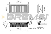 FA1594 Vzduchový filter BREMSI