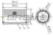 FA1608 Vzduchový filter BREMSI