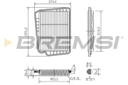 FA1621 Vzduchový filter BREMSI