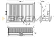 FA1650 Vzduchový filter BREMSI