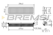 FA1658 Vzduchový filter BREMSI
