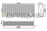 FA1661 Vzduchový filter BREMSI