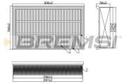 FA1662 Vzduchový filter BREMSI