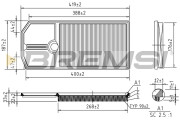 FA1668 Vzduchový filter BREMSI