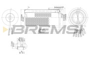 FA1669 Vzduchový filter BREMSI