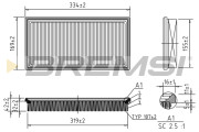 FA1678 Vzduchový filter BREMSI