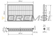 FA1684 Vzduchový filter BREMSI