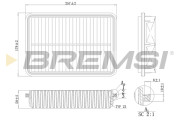 FA1691 Vzduchový filter BREMSI
