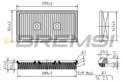 FA1697 Vzduchový filter BREMSI