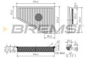 FA1698 Vzduchový filter BREMSI