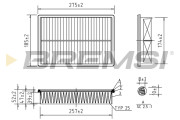 FA1703 Vzduchový filter BREMSI