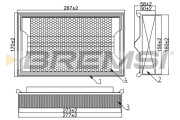 FA2049 Vzduchový filter BREMSI