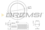FA2072 Vzduchový filter BREMSI
