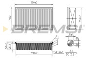 FA2101 Vzduchový filter BREMSI