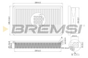FA2116 Vzduchový filter BREMSI