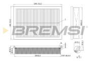 FA2130 Vzduchový filter BREMSI