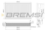FA2140 Vzduchový filter BREMSI
