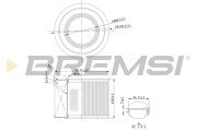FA2142 Vzduchový filter BREMSI