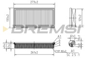 FA2153 Vzduchový filter BREMSI
