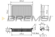 FA2290 Vzduchový filter BREMSI