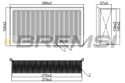 FA2292 Vzduchový filter BREMSI