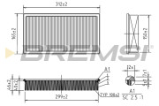 FA2301 Vzduchový filter BREMSI