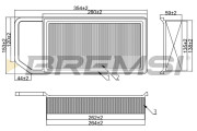 FA2329 Vzduchový filter BREMSI