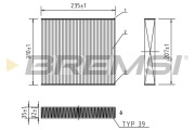 FC0068 Filter vnútorného priestoru BREMSI