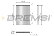 FC0076A Filter vnútorného priestoru BREMSI