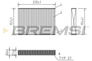 FA2164 Vzduchový filter BREMSI
