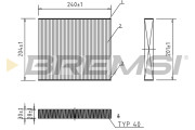 FA2395 Vzduchový filter BREMSI