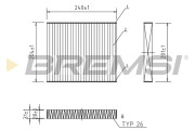 FA2396 Vzduchový filter BREMSI