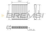 FC0899A Filter vnútorného priestoru BREMSI