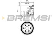FL0141 Olejový filter BREMSI