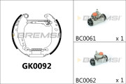 GK0092 Sada brzdových čeľustí BREMSI