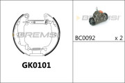 GK0101 Sada brzdových čeľustí BREMSI