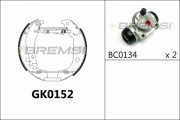 GK0152 Sada brzdových čeľustí BREMSI