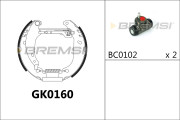 GK0160 Sada brzdových čeľustí BREMSI