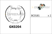 GK0204 Sada brzdových čeľustí BREMSI