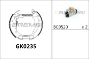 GK0235 Sada brzdových čeľustí BREMSI