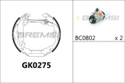 GK0275 Sada brzdových čeľustí BREMSI