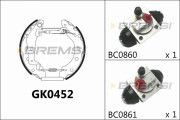 GK0452 Sada brzdových čeľustí BREMSI