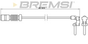 WI0501 Výstrażný kontakt opotrebenia brzdového oblożenia BREMSI