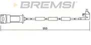 WI0510 Výstrażný kontakt opotrebenia brzdového oblożenia BREMSI