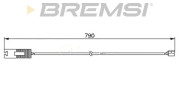 WI0514 Výstrażný kontakt opotrebenia brzdového oblożenia BREMSI