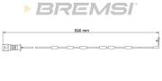 WI0524 Výstrażný kontakt opotrebenia brzdového oblożenia BREMSI