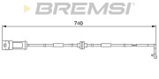 WI0532 Výstrażný kontakt opotrebenia brzdového oblożenia BREMSI