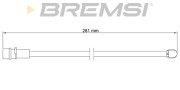WI0539 Výstrażný kontakt opotrebenia brzdového oblożenia BREMSI
