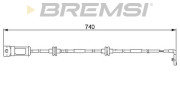 WI0557 Výstrażný kontakt opotrebenia brzdového oblożenia BREMSI