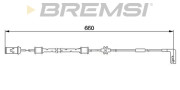 WI0560 Výstrażný kontakt opotrebenia brzdového oblożenia BREMSI